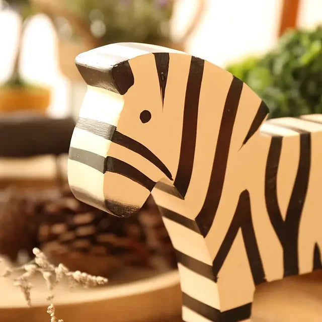 CozyHaus - Retro Zebra Decoration Wood set