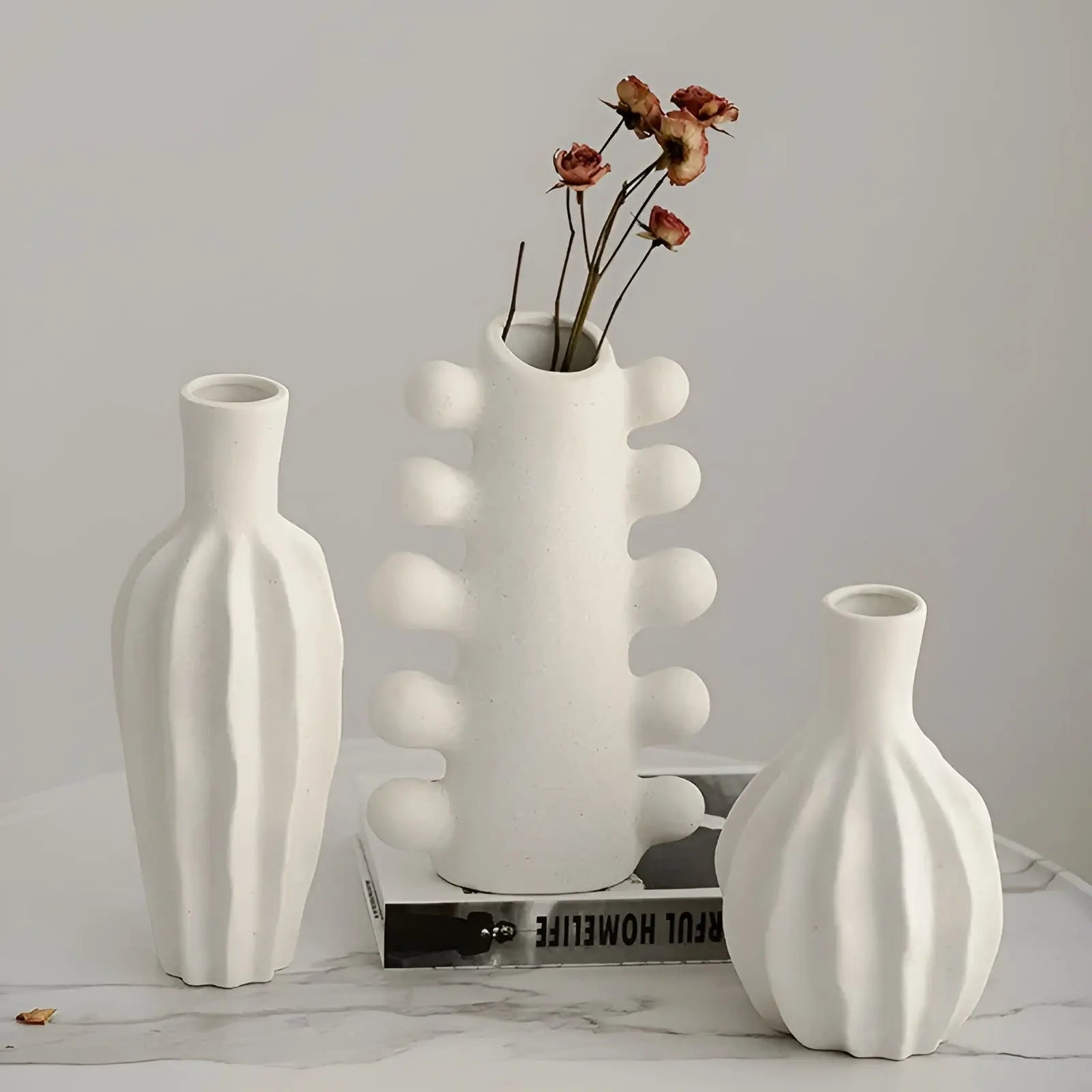 Elysian Bloom Minimalist Ceramic Vase