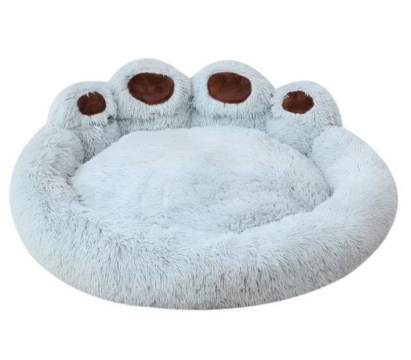 CozyPaw Washable Pet Bed with Paw-Shaped Design