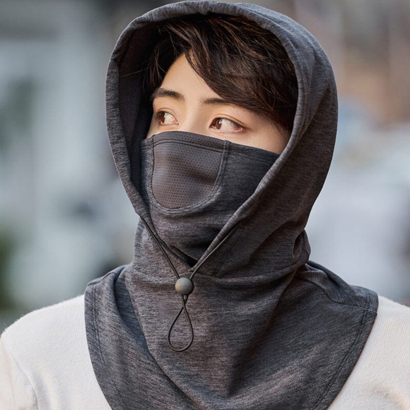 Cyclist - comfortable face mask with hood and neck warmer