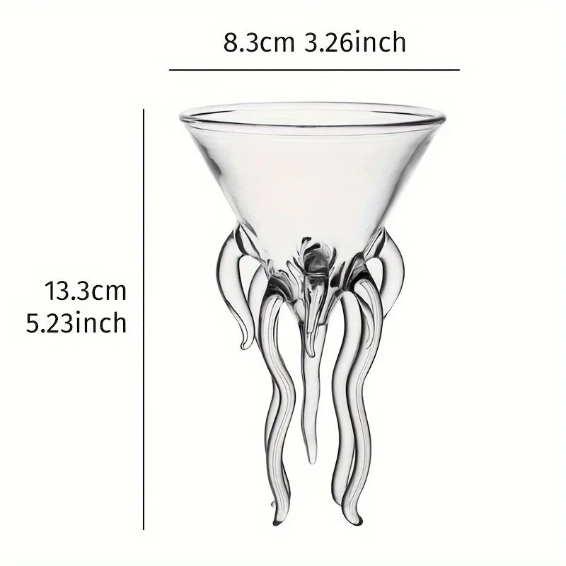 Unique octopus-inspired cocktail glass