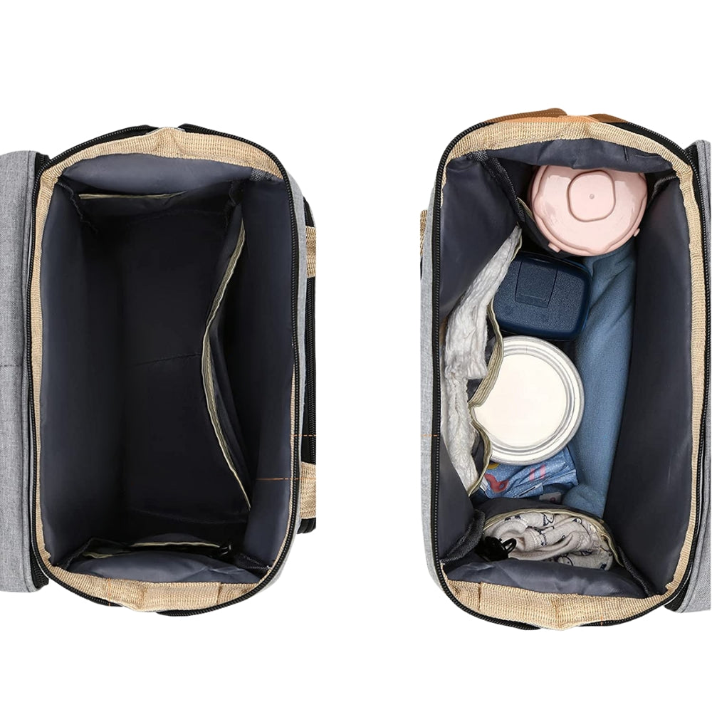 ParentPal - 3-in-1 Diaper Bag with Integrated Cradle and Bottle Holder
