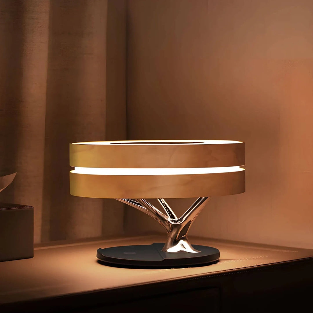 LumiNest LED Table Lamp – Warm Light and Minimalist Natural Design