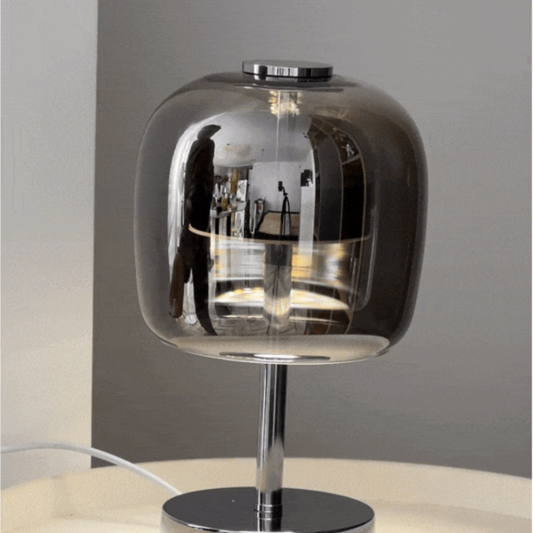 Portable - Elegant table lamp in mirrored glass