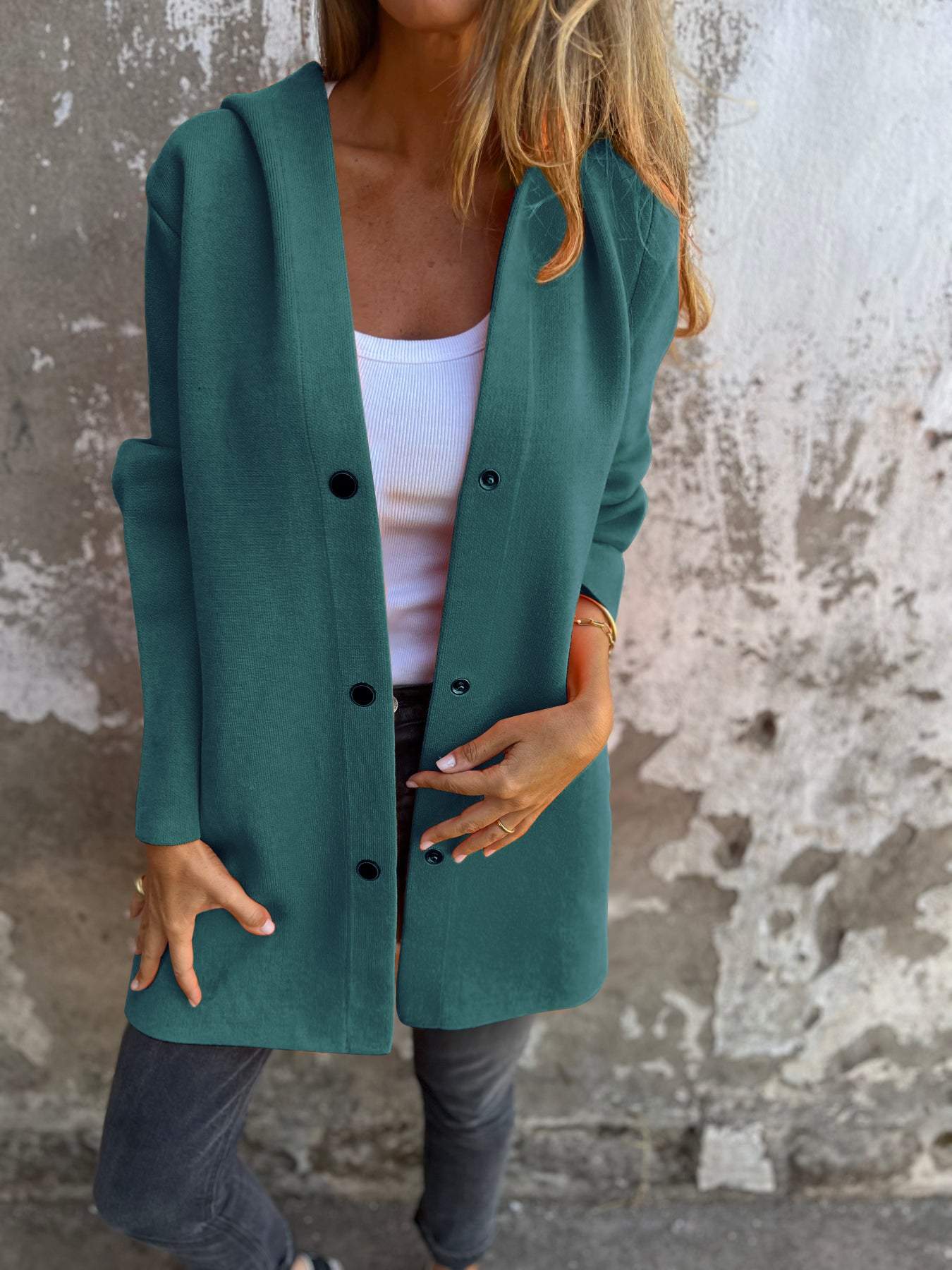 Appolinia | Cardigan with buttons and hood