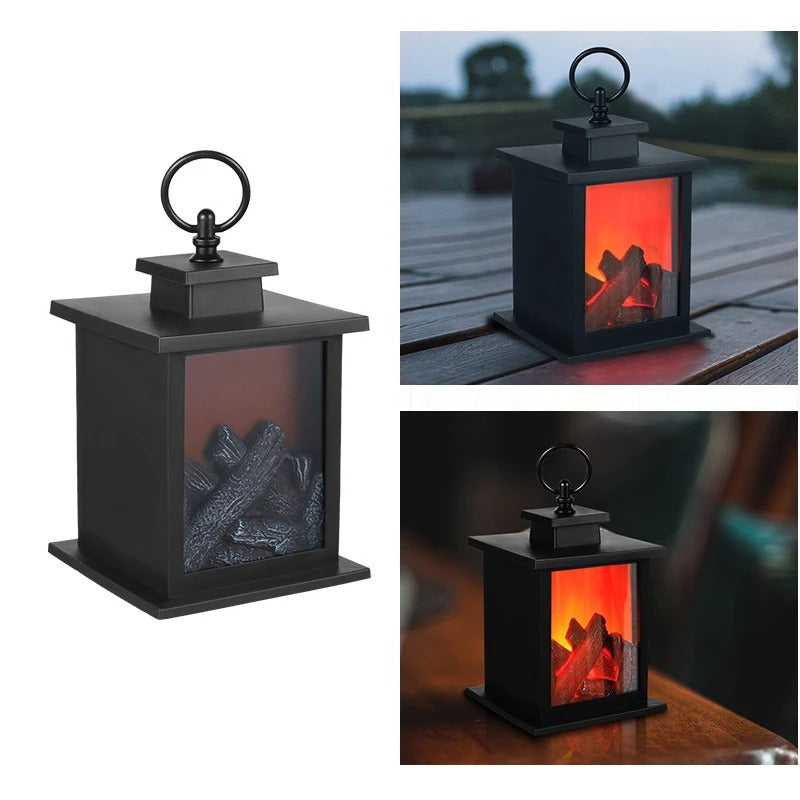 Flameless Fire Realistic Lantern Lamp