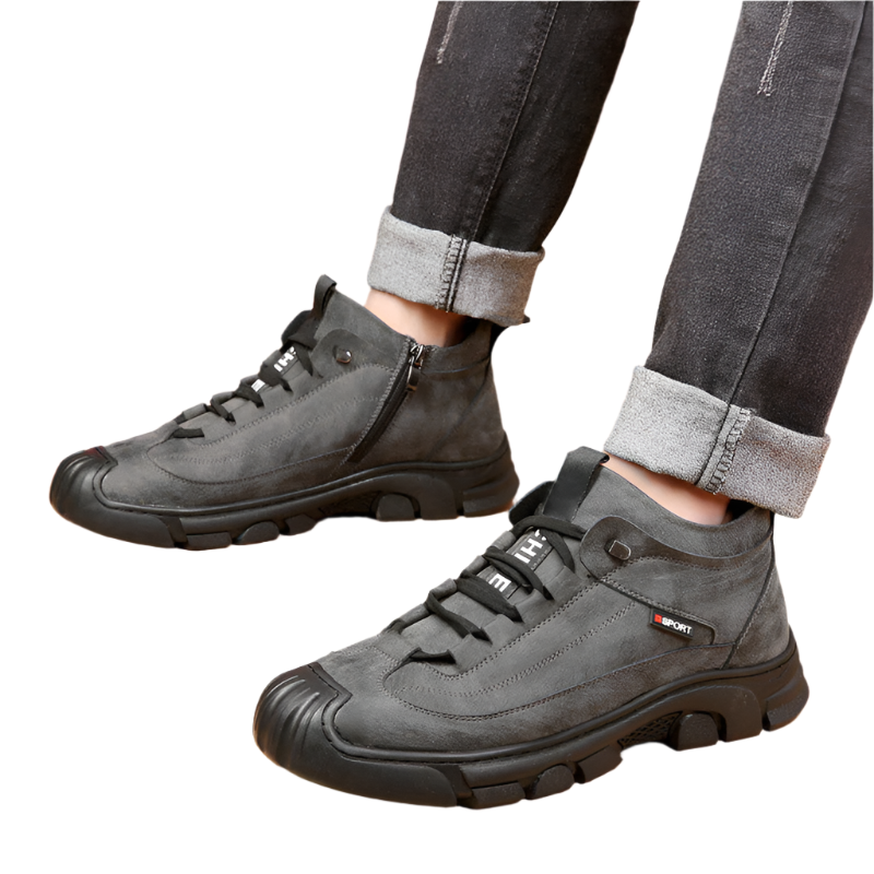 Robin - Men's Shoes with Laces and Side Zipper
