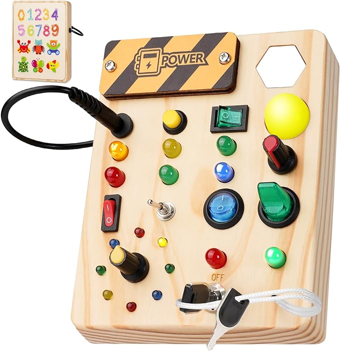 SparkQuest - Montessori Toddler Board with 27 LED Lights