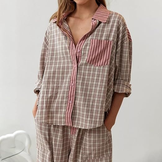 Orlyn | Cozy Long Sleeve and Loose Pajama Set for Night