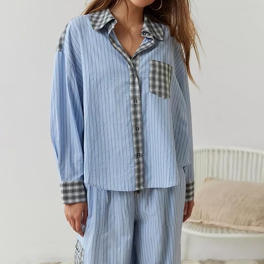 Orlyn | Cozy Long Sleeve and Loose Pajama Set for Night