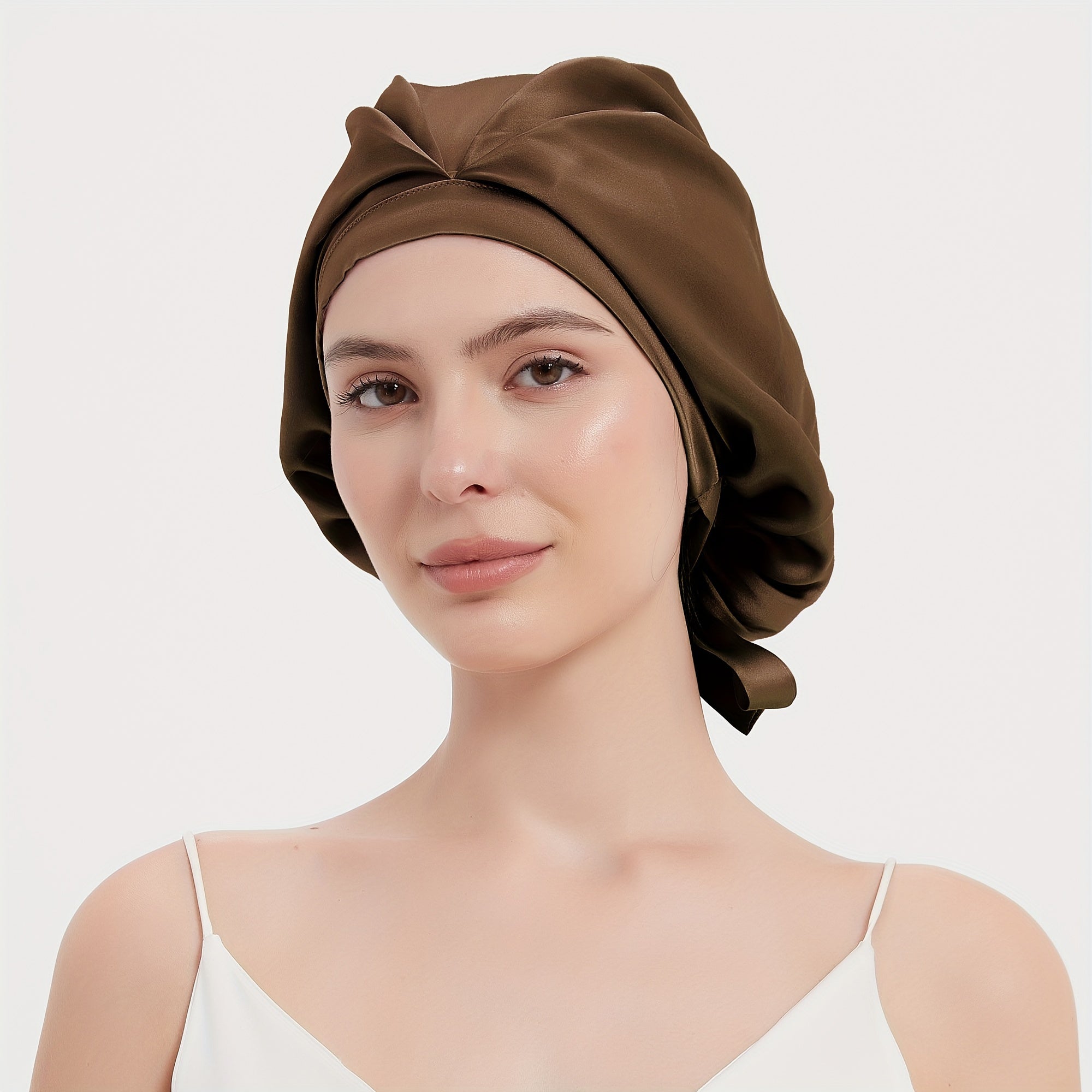 Cate | Lightweight Pleated Hair Bonnet for Sleeping