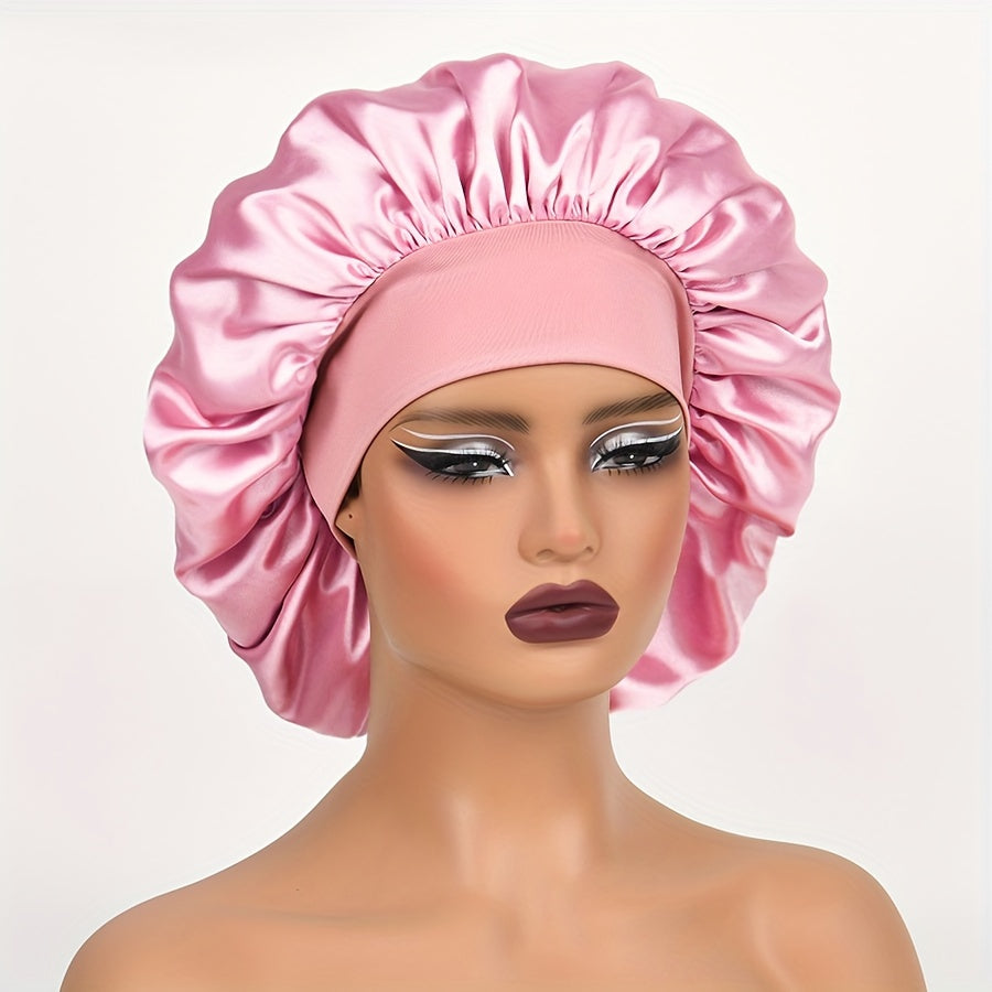 Rebel | Wide Elastic Band Satin Sleep Bonnet Cap