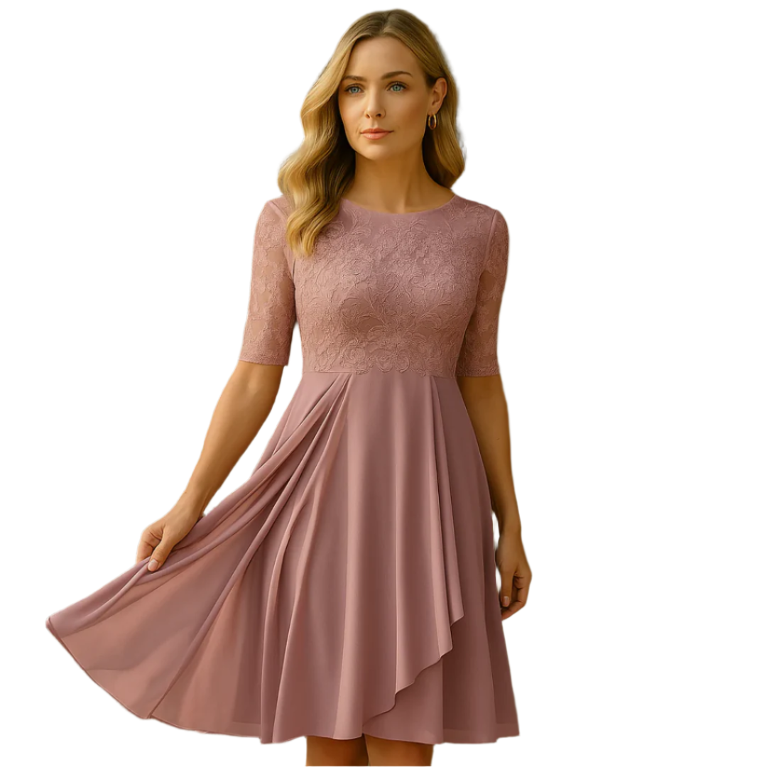 Casual 3/4 Sleeve Mini Dress for Women – Comfortable and Stylish