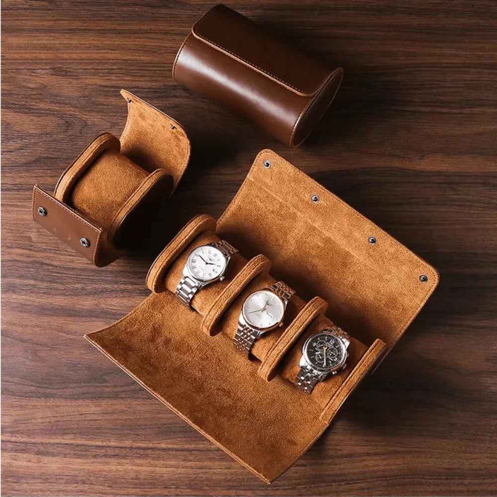 UrLux Rectangular Watch Box with Safety Lock and Glass Lid