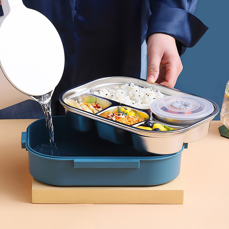 Interior lunch box in stainless steel