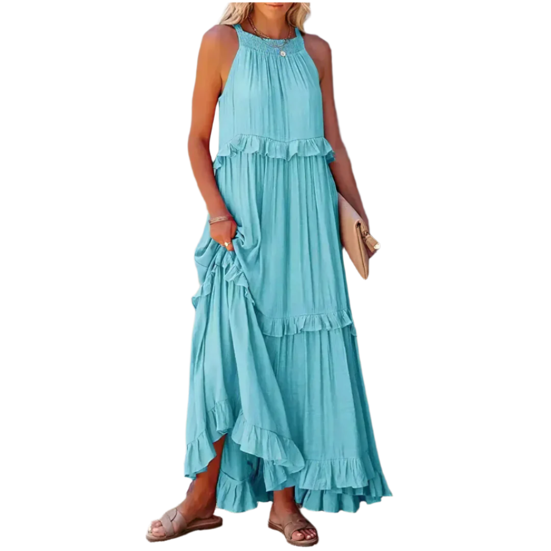 Elegant Maxi Dress for Women - Figure-Hugging A-Line Silhouette