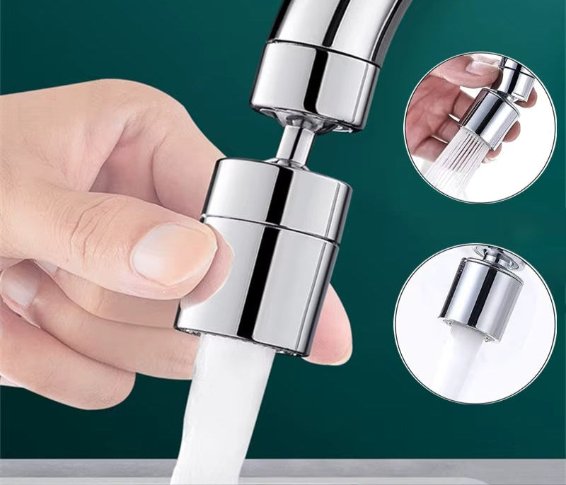 SprayMaster 360° Adjustable Faucet Head with Dual Spray Modes