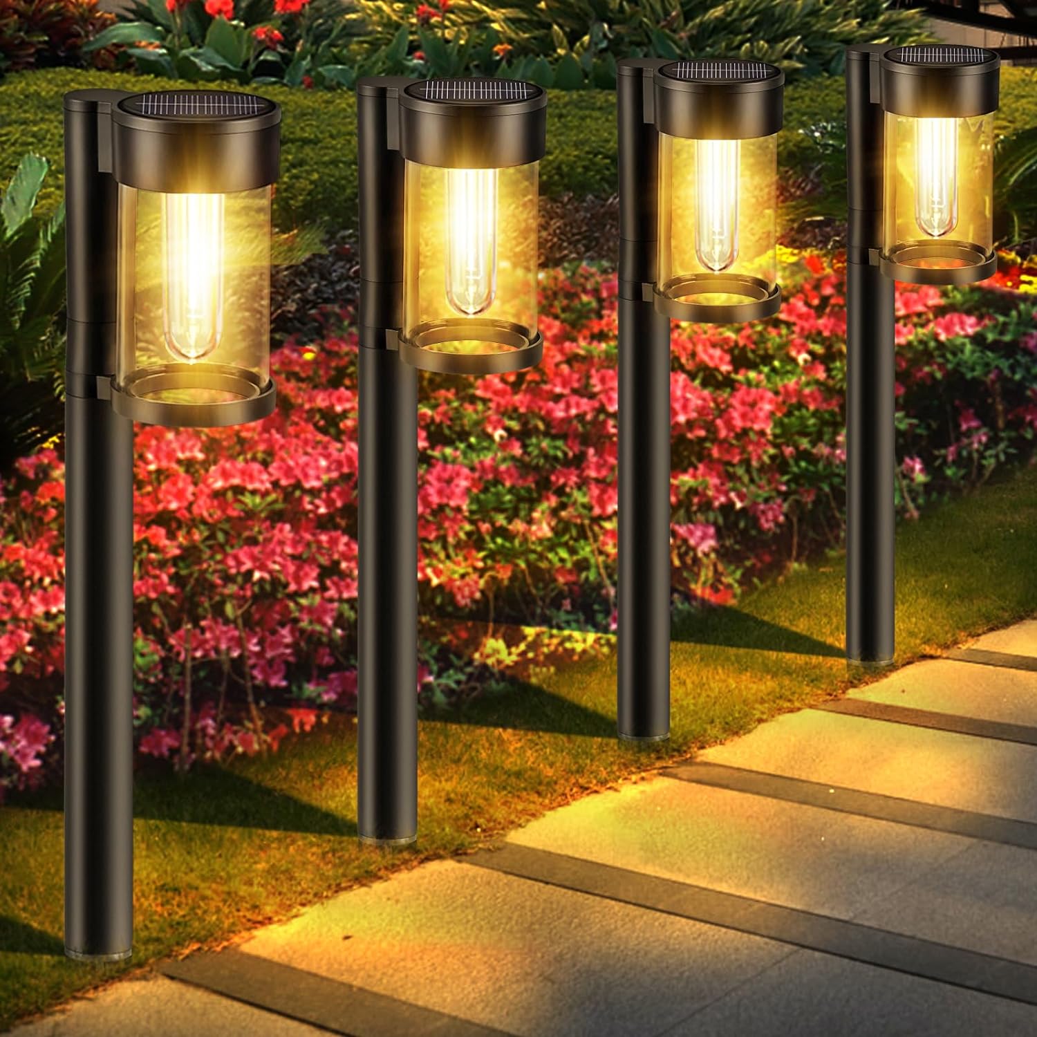 Waterproof solar-powered garden light