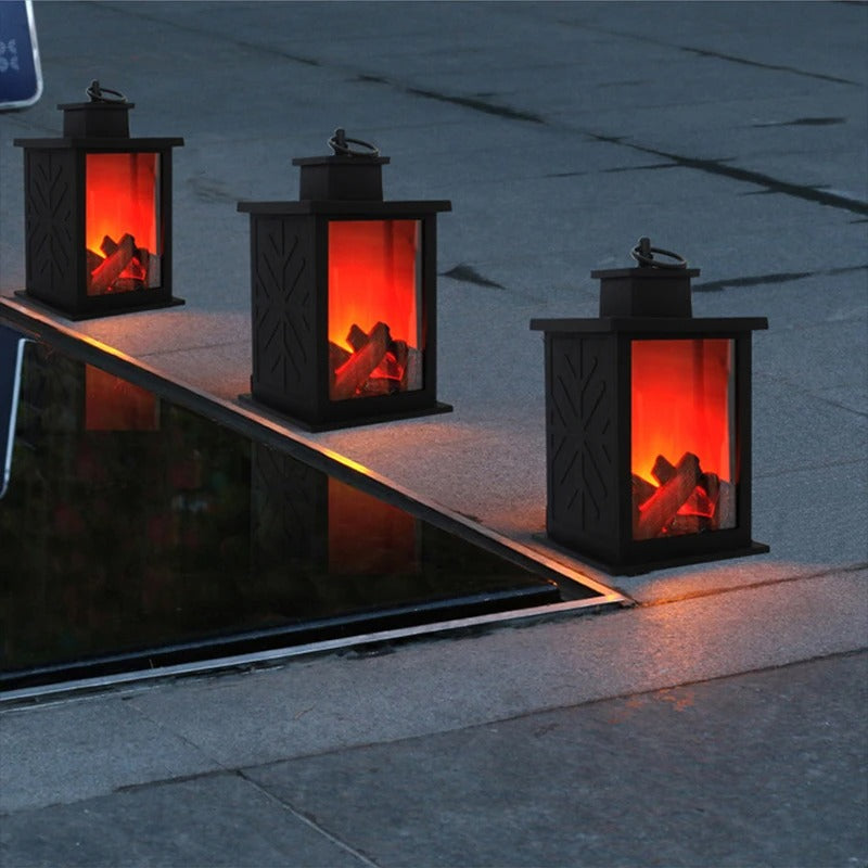 Flameless Fire Realistic Lantern Lamp