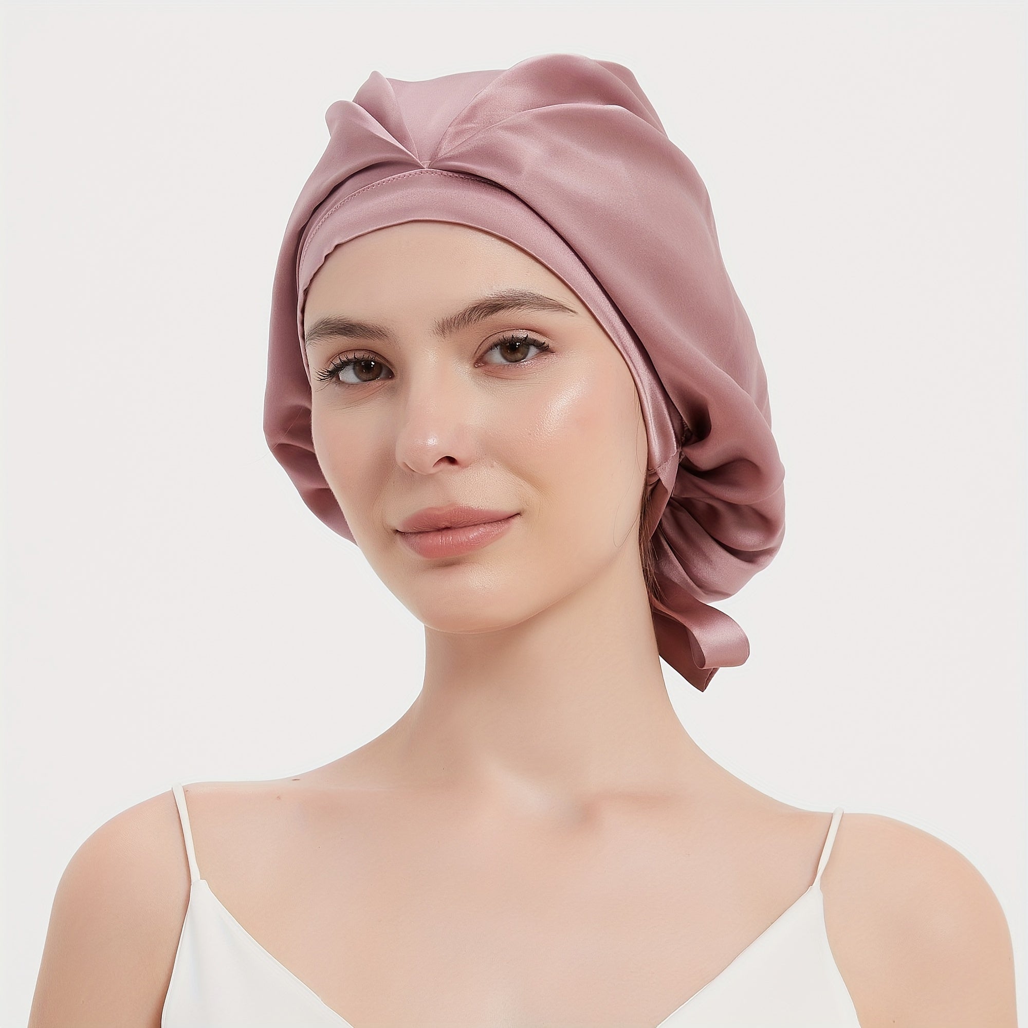 Cate | Lightweight Pleated Hair Bonnet for Sleeping