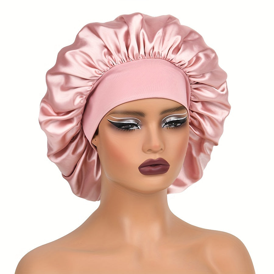 Rebel | Wide Elastic Band Satin Sleep Bonnet Cap