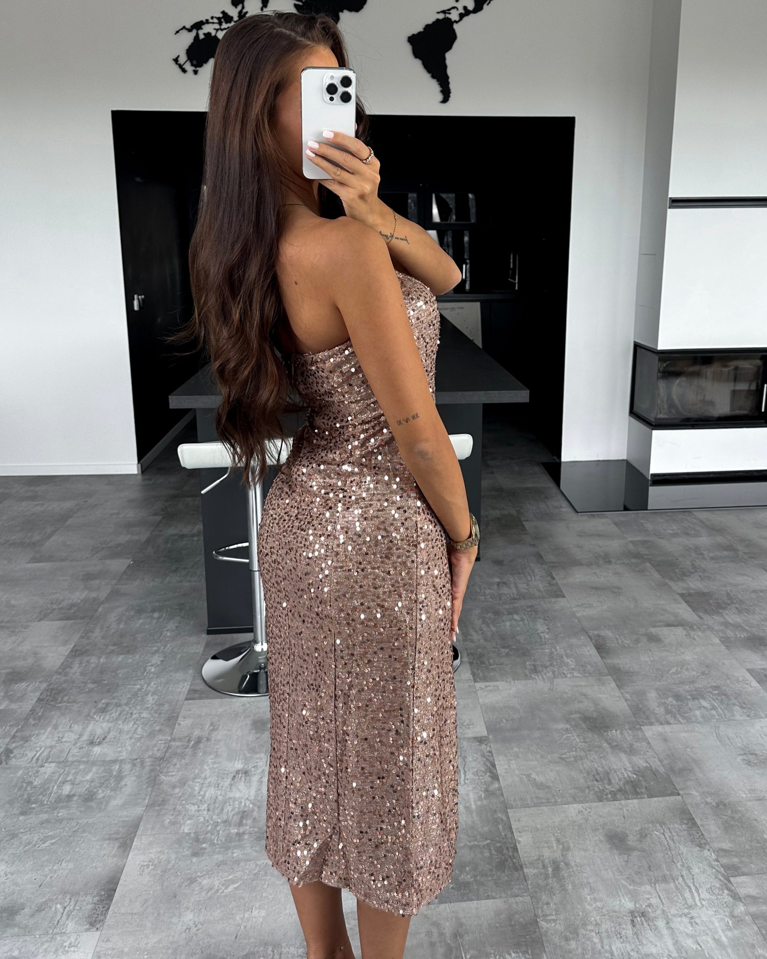 Liva - Champagne Sequin Dress