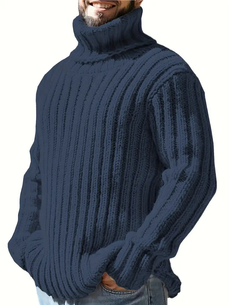 Holger - Thick Ribbed Roll Neck Sweater