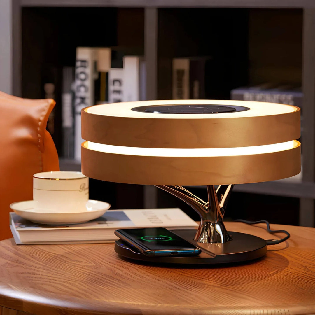 LumiNest LED Table Lamp – Warm Light and Minimalist Natural Design