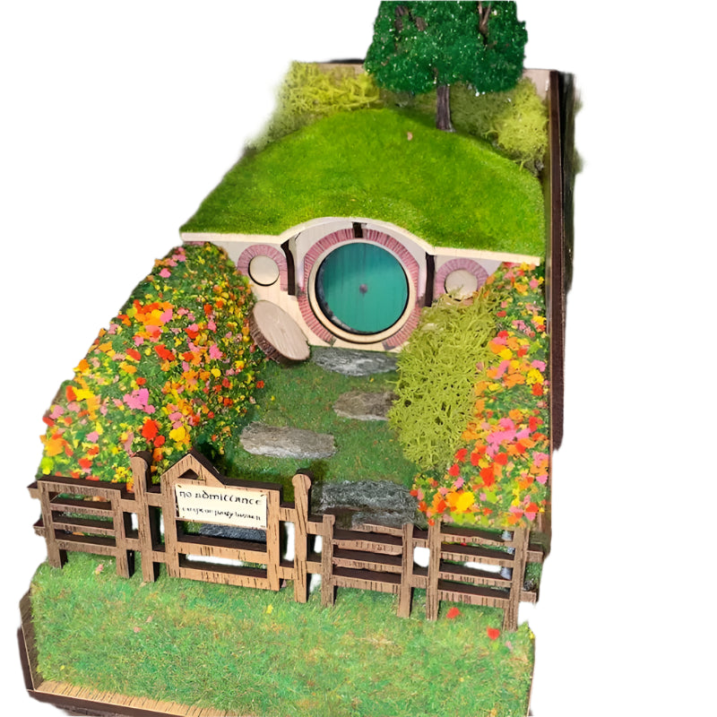 MiniScape Bookends – Handcrafted Decorative Book Holders with Micro Landscape Design