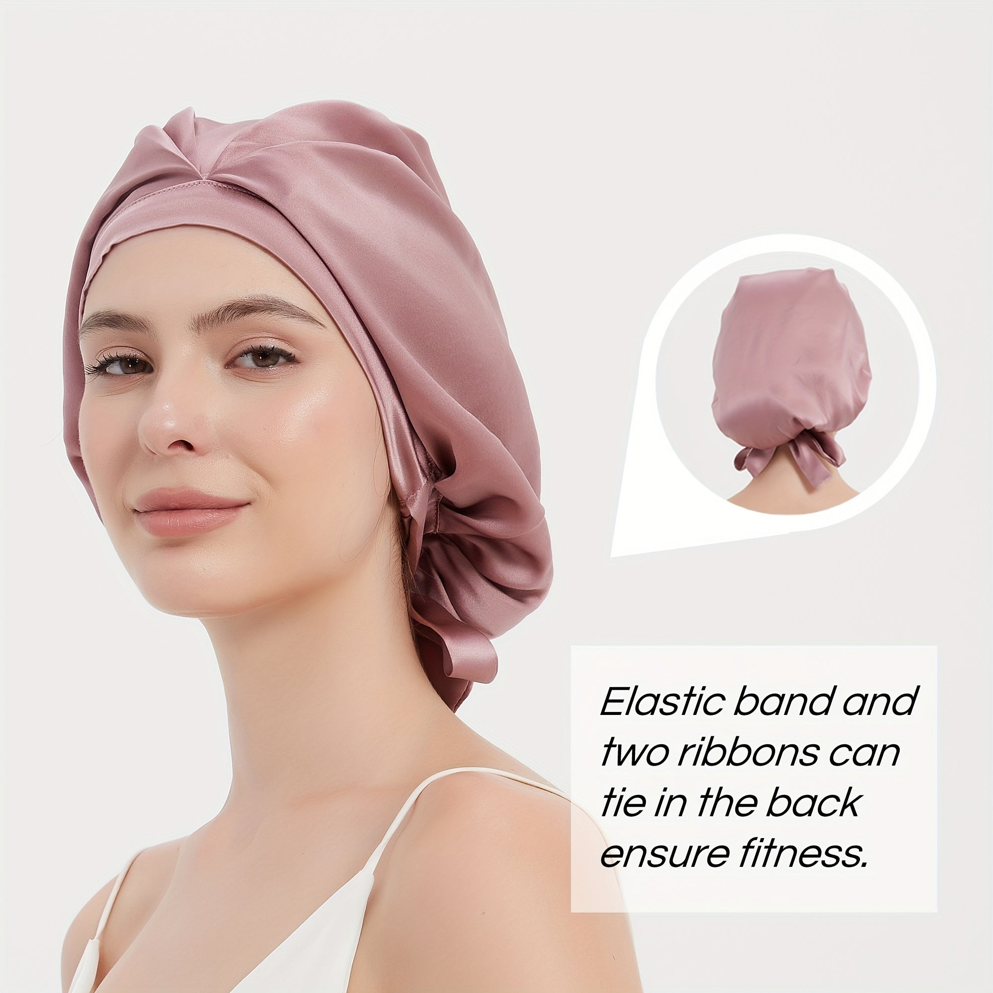 Cate | Lightweight Pleated Hair Bonnet for Sleeping