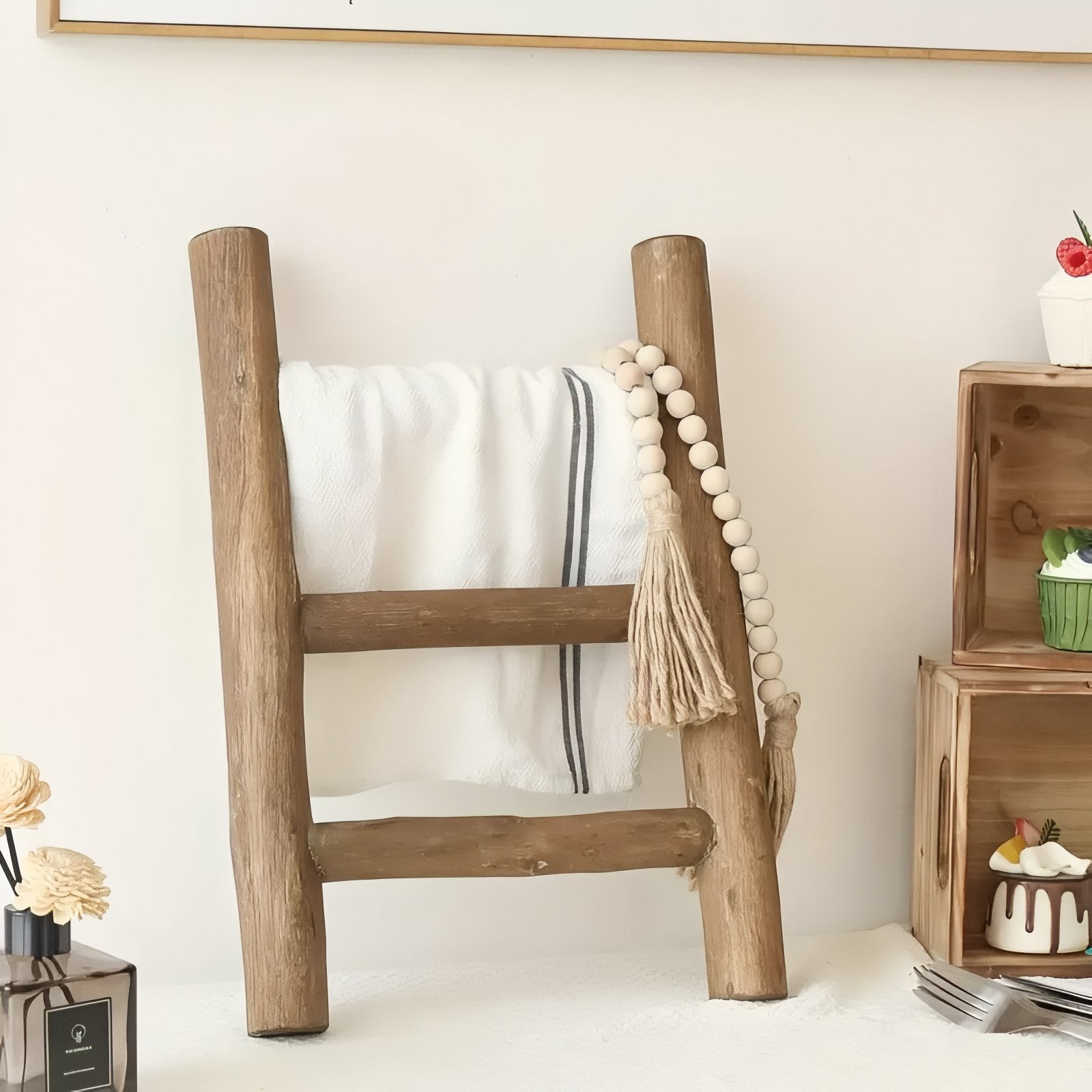 Wooden towel ladder by TræLina