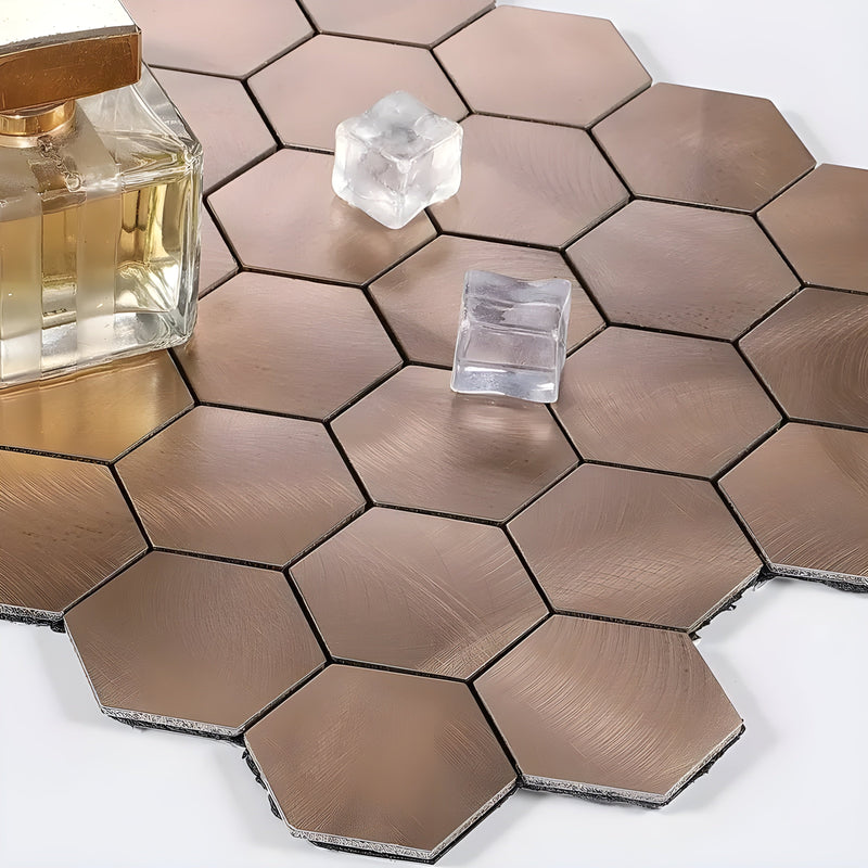 Stylish self-adhesive hexagonal tiles