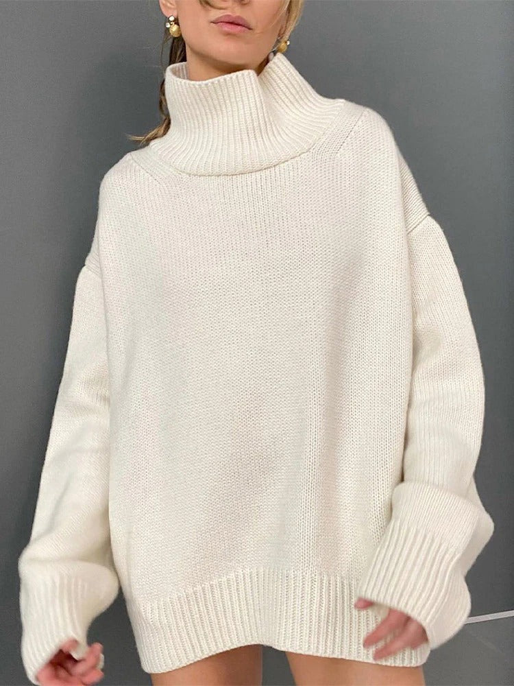 Sevi - Oversized knitted roll-neck sweater