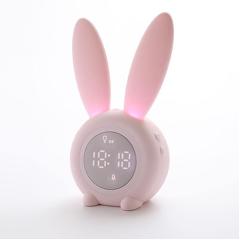 GlowBunny – Cute Bunny Alarm Clock with Soft LED Light and Display