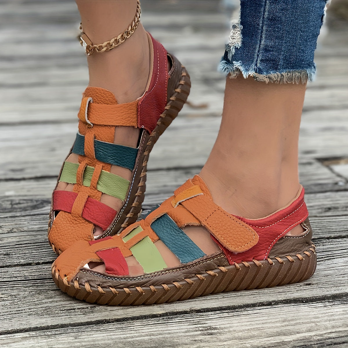 Ivy colorful sport flat Sandals