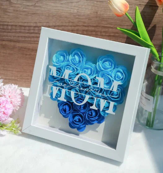 Personalized Flower Heart with Names – Unique Mother's Day Gift