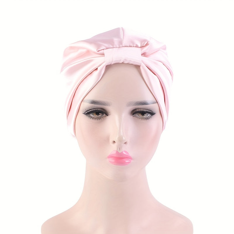 Clara Elegant Bowknot Satin Bonnet