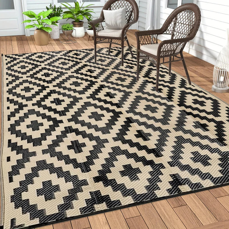 Stylish Boho Outdoor Rug