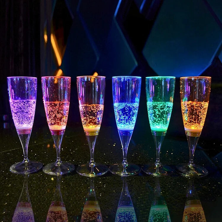 GlowSip - LED Illuminated Wine Glass Set (6 pcs)