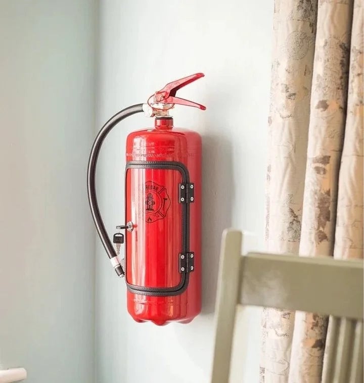 FireMaster Hidden Bottle Storage in Fire Extinguisher Style