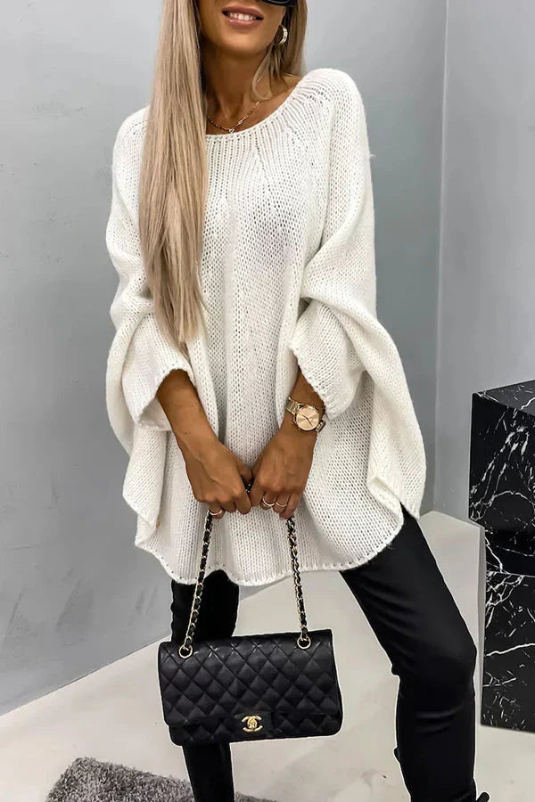 Lauren - Loose knit sweater with round neck