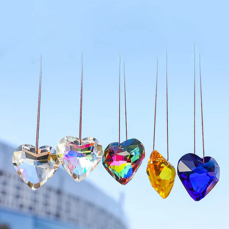 SunAura Heart-Shaped Suncatcher