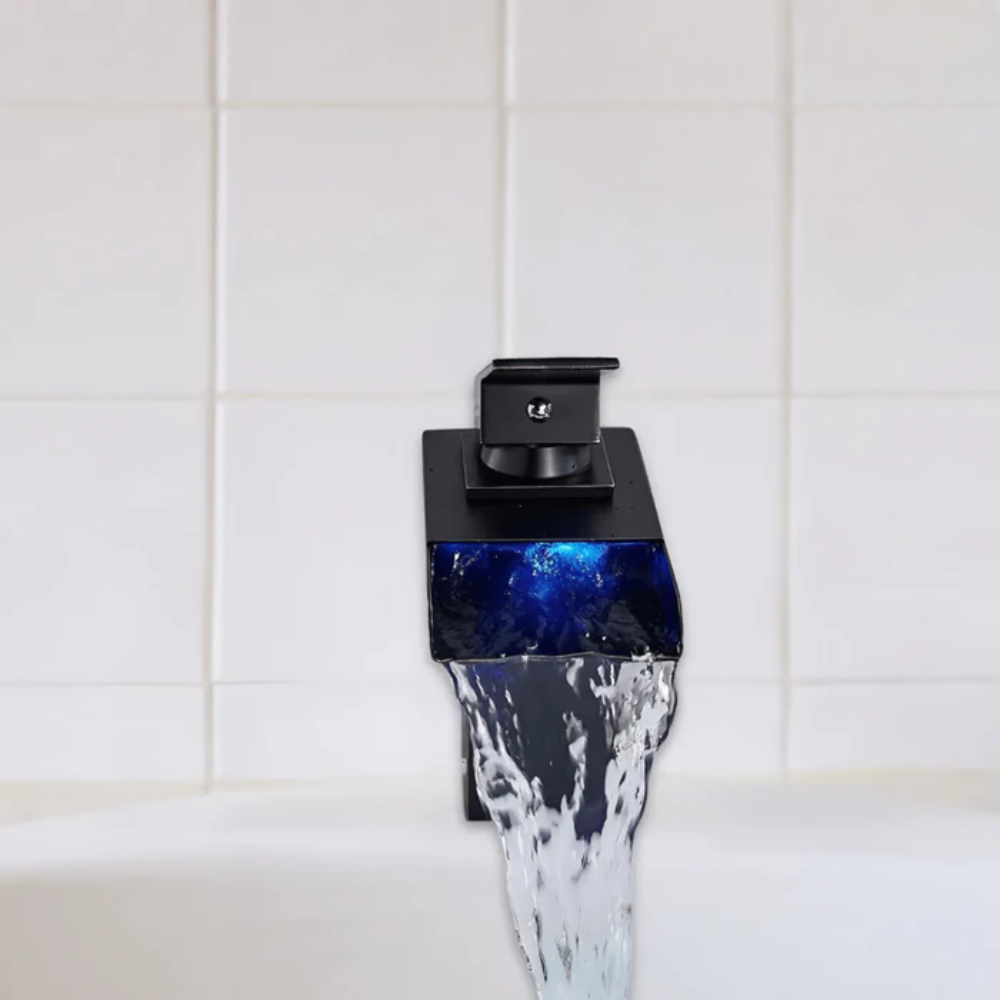 AquaGlow - Vanity with Waterfall Style and Integrated LED Lighting