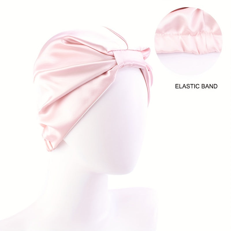 Clara Elegant Bowknot Satin Bonnet