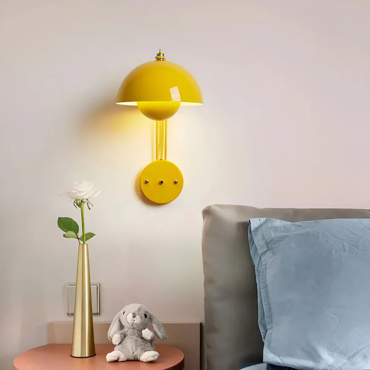 BudLume - Mushroom Glow Cozy Scandinavian Wall Lamp