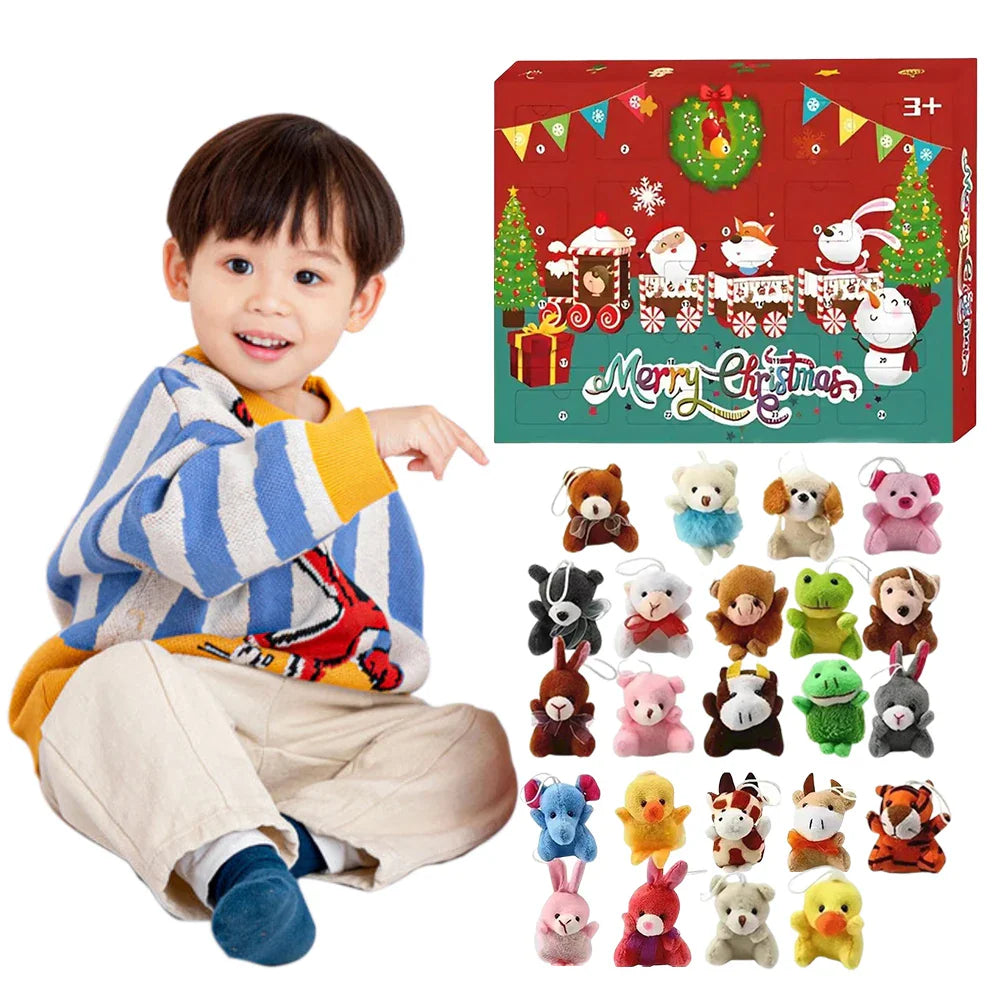 Plush animals with mini animals Christmas Advent calendar