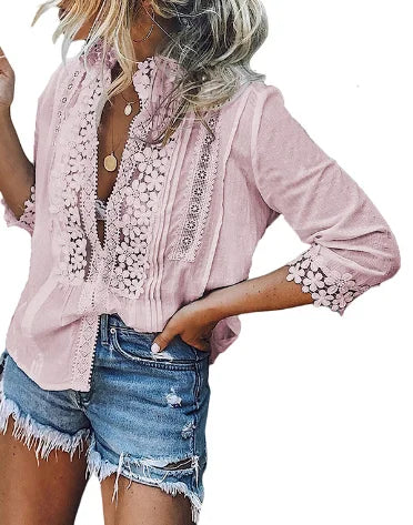 Sarah Elegant Lace Blouse