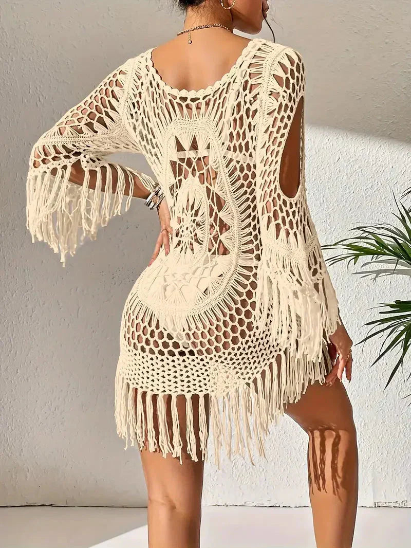 Melody - Boho Style Long Sleeve Bikini Cover-Up