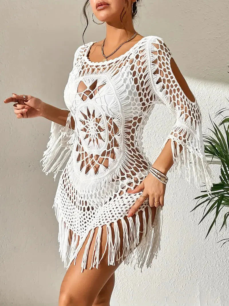 Melody - Boho Style Long Sleeve Bikini Cover-Up