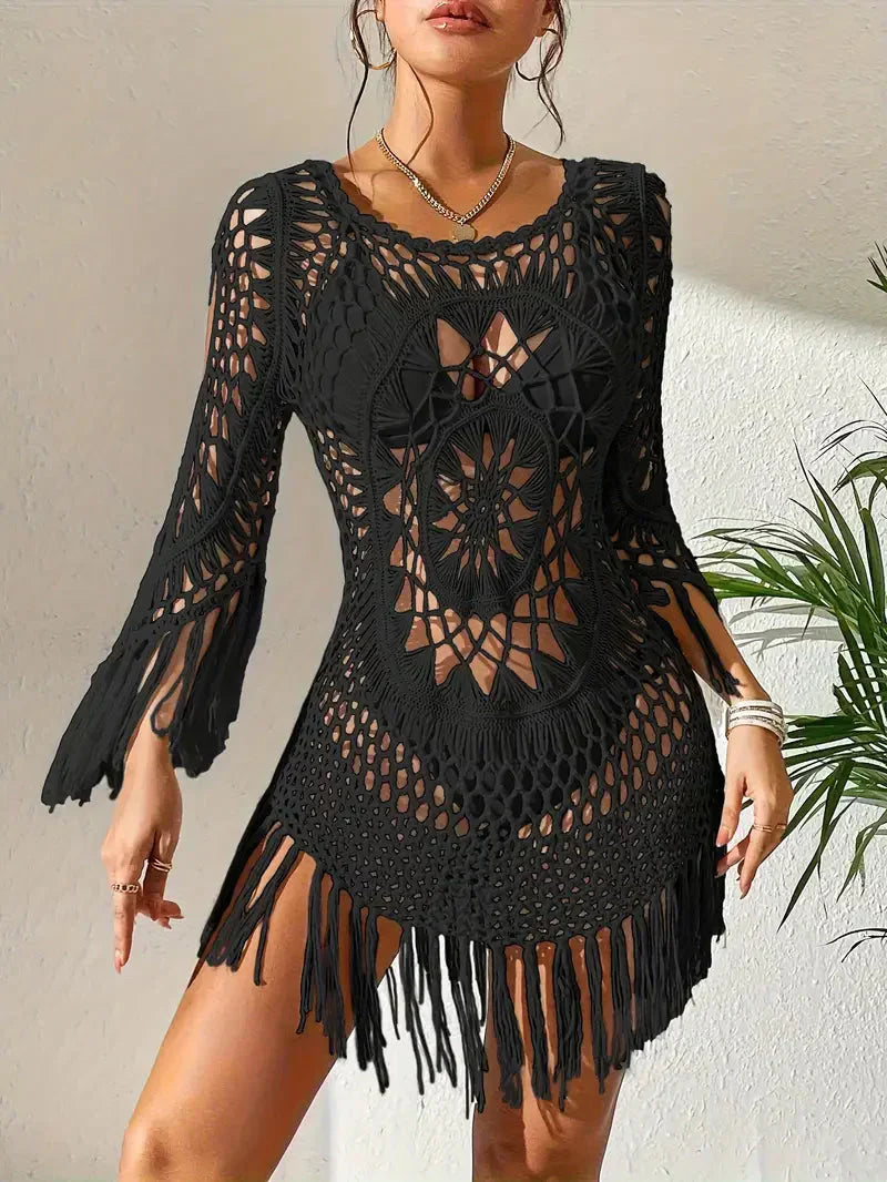 Melody - Boho Style Long Sleeve Bikini Cover-Up